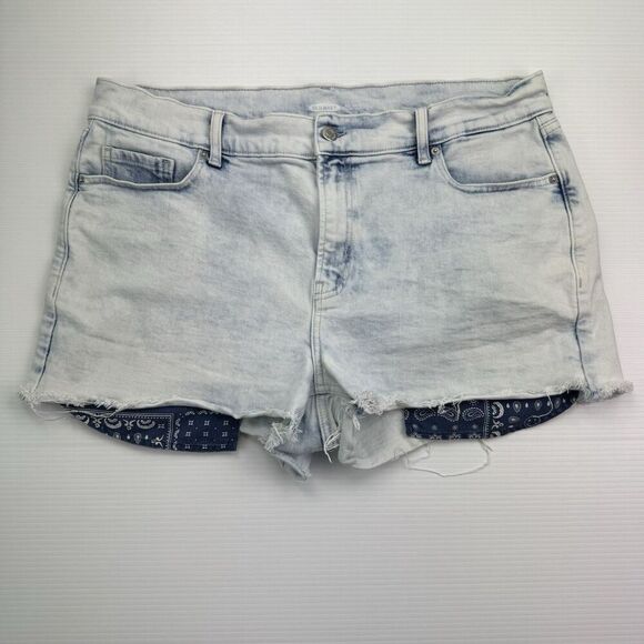 Old Navy High Rise OG Cut Off Denim Jean Shorts Light Wash Size 18 Plus - Picture 2 of 7